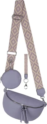 Produktbild von Bauchtasche Crossbody-Bag Umhängetasche Kunstleder Italy-Design PURPLE (53167)
