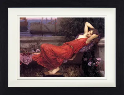 Produktbild von John William Waterhouse Gerahmtes Bild Mit Edlem Passepartout | Wand-Bilder | Im Bilderrahmen - Ariadne, 1898 (30 x 40 cm)
