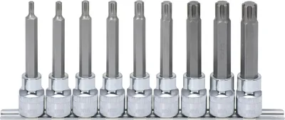 Image de 1/2" Jeu de douilles à embout CHROMEplus RIBE, longues, 9 pces M5-M14