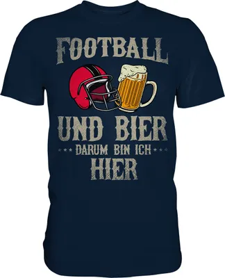 Produktbild von American Football und Bier T-Shirt – Navy / L