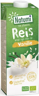 Obrázok produktu pre Ryžový A Vanilkový Nápoj Bez Pridaného Cukru, Bezlepkový,1 L - Natumi