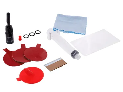 Image de Kit de réparation de pare-brise, 18 pièces.