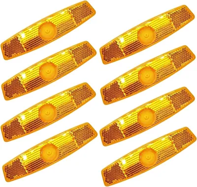 Produktbild von 8 Stück Fahrradreflektoren, Speichenreflektoren, Katzenaugen, Reflektoren, Rücklicht für Mountainbike, Rennrad, Sicherheit, gelb