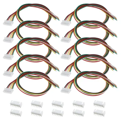10er Set 6-Pin JST PH Steckverbinder, weiblich & männlich, 2,0 mm