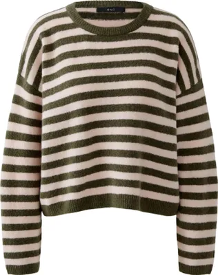 Produktbild von Oui Pullover aus Wolle khaki rose Größe 40, supersoft, locker fallend, Oversized, kurz geschnitten