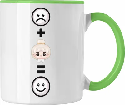 Produktbild von Trendation - Oma Tasse Geschenk für Oma Liebhaber  :( + Oma = :) Lustige Geschenkidee Geburtstag (Grün)