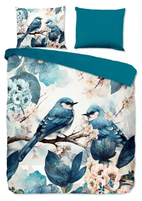 Productafbeelding van Pure Dekbedovertrek "Zari" - Blauw - (200x220 cm) - 100% Polyester