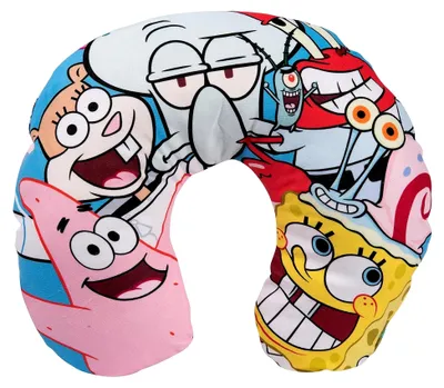 Produktbild von Spongebob Schwammkopf - Reise Nackenkissen bequemes Reisekissen Nackenhörnchen Auto Flugzeug