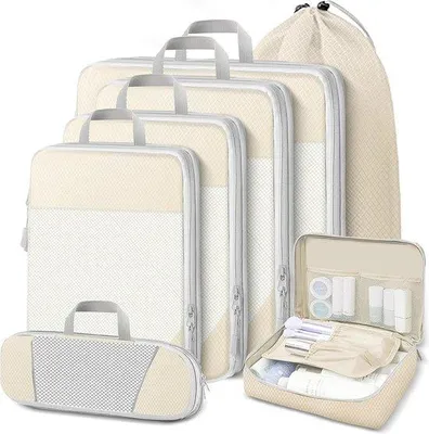 Produktbild von Famanu Koffer Organizer Set 7-teilig - Grau