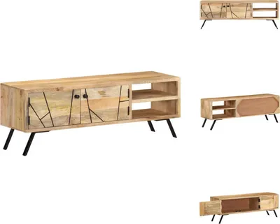 Produktbild von vidaXL TV-Schrank 110x30x40 cm Mango Massivholz -  TV-Möbel