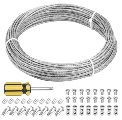 Obrázok produktu pre Kábel z oceľového drôtu, 20 metrov, priemer 1,5 mm