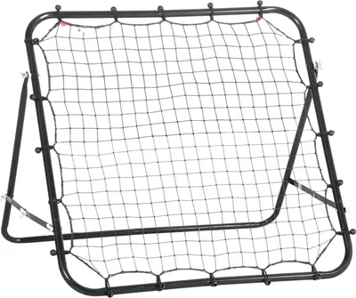 Produktbild von Fußball Rebounder Kickback Tor Rückprallwand Netz Aus Metallrohr+Pe, 96X80X96 Cm, Schwarz