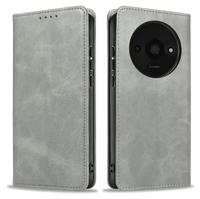 Produktbild von Handyhülle für Xiaomi Redmi A3 Kunstleder Flip Cover Hülle Klapphülle Case Kartenfach Farbe: Grau