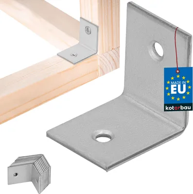 Produktbild von KOTARBAU® 12 Stk. Winkelverbinder 30x30x25mm verzinkter Stahl Silber Schwerlastwinkel Balkenverbinder Möbelwinkel Winkelblech Holzverbinder Regalwinkel Winkel Verzinkt Stabil Langlebig Stahlwinkel
