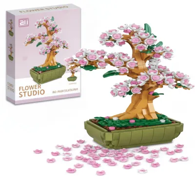 Obrázok produktu pre Stavebnica COIL, kytica kvetov, stavebnica, stavebnica hračiek, stavebnica, botanická kolekcia, bytové dekorácie, model: 9111A, ružová farba, 563 dielikov.