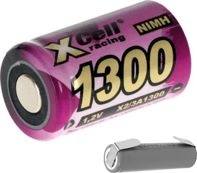 Produktbild von XCell Akku 2/3 A 1,2V / 1300mAh NiMh Hochstrom Lötfahne U