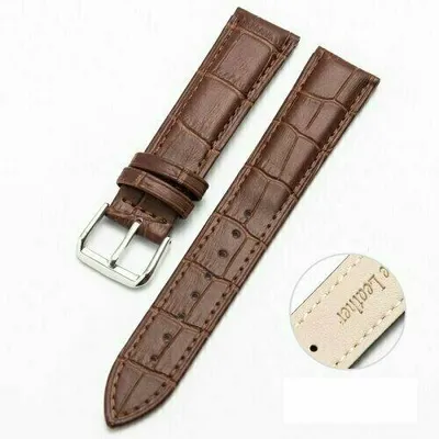 Produktbild von By Qubix Krokodille Lederarmband - Braun - passend für Huawei Watch 5 - 46 mm