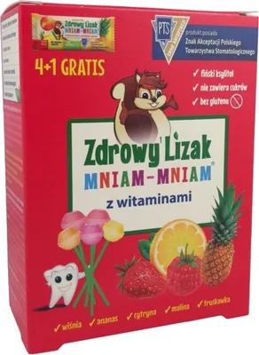 Produktbild von Starpharma Healthy Yum Yum Lollipop mit den Vitaminen 4+1
