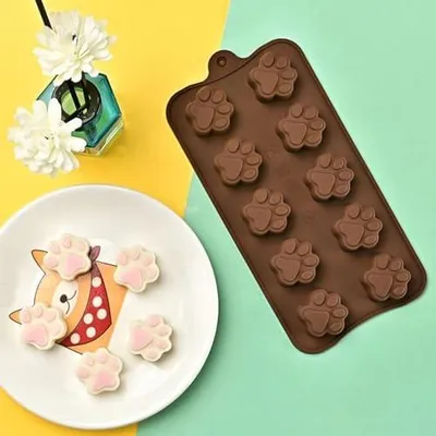 Produktbild von Schokoladenform aus Silikon mit Katzenpfoten