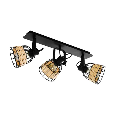 Obrázek produktu pro EGLO ANWICK 1, 3 žárovek, E27, IP20, Černá, Dřevo