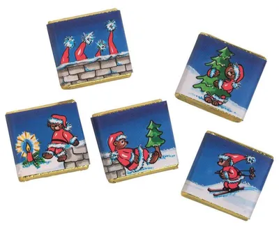 Produktbild von Storz Weihnachtspuzzle Schokoladentäfelchen – 200 Stück, 1 kg