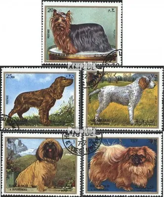 Produktbild von Briefmarken Sharjah 1972 Mi 1270-1275 (kompl.Ausgabe) gestempelt Hunde