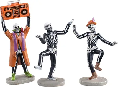 Productafbeelding van Jitterbones Dance Party 12x4x20 cm 3st Halloween LEMAX