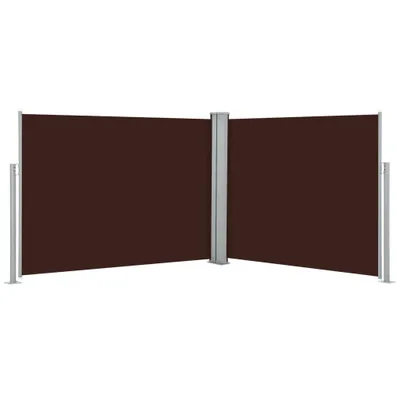 Zdjęcie produktu dla vidaXL Wysuwana markiza boczna brązowa 140 x 1000 cm
