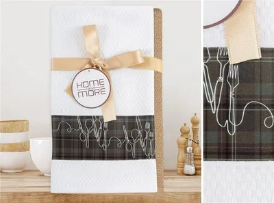 Image de lot de 2 essuie-tout Lunch Time Greno Cotton