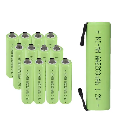 Obrázek produktu pro Nabíjecí baterie, kapacita 2200 mAh, svařovací karty, 12 kusů, 1,2 V