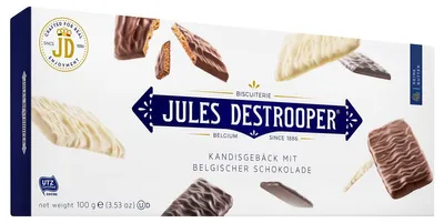 Zdjęcie produktu dla Jules Destrooper Belgijskie ciasteczka z czekoladą 100g