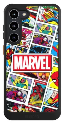 Produktbild von NIVOCASE Hülle für Samsung Galaxy S23+ Handyhülle NIVOcore Case Schwarz Comic Muster Marvel