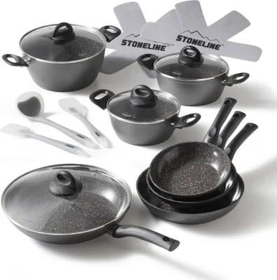 Produktbild von STONELINE® CERAMIC Keramik Kochgeschirr-Set 16-teilig 18/20/24/28 | mit Deckeln