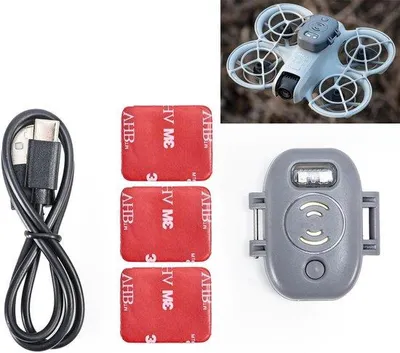 Produktbild von Alarm Buzzer für Drohnen - GPS-Tracker mit 120dB-Sirene und Oplaadbare LED-Flutlicht für kleine Drohnen