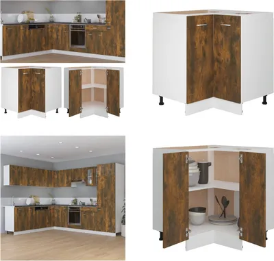 Obrázek produktu pro vidaXL Kuchyňská skříňka kouřový dub 75,5x75,5x80,5 cm materiál na bázi dřeva - Kuchyňská skříňka - Kuchyňské skříňky - Úložná skříňka - Spodní skříňka