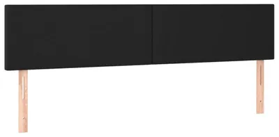 Productafbeelding van Hoofdeinde van Kunstleer, 200x5x78/88 cm, Zwart