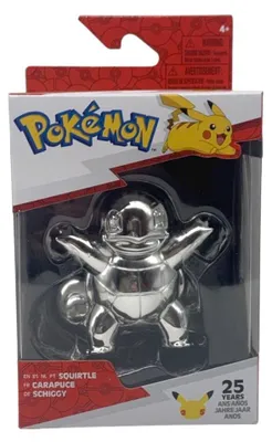 Produktbild von Pokemon Select Battle Figur Schiggy 7 cm silber - 25 Jahre Pokémon Jubiläums-Figur