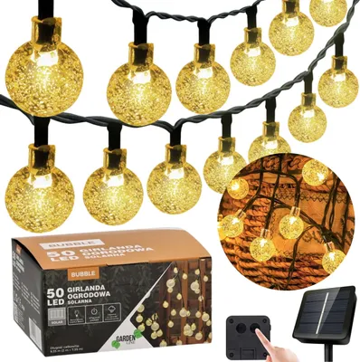 Produktbild von Solar-Gartengirlande 50 LED, Lichterkette 9,35 m
