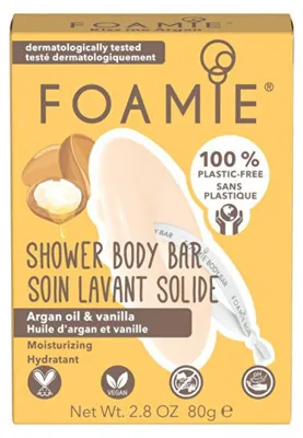 Image de Foamie gel douche solide Shower Body Bar Huile d'argan & Vanille 80 g