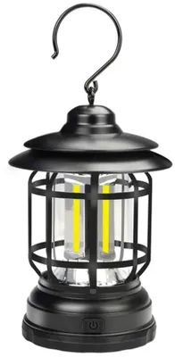Image de Lampe de camping LED - Étanche - 2 modes d'éclairage - Pour tente et éclairage extérieur