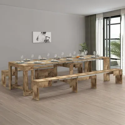 Productafbeelding van Auditore - set Tafel en Stoelen, Esdoornbruin, 12 Personen  Italy