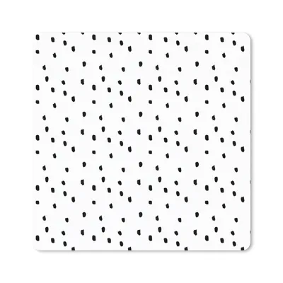 Produktbild von MuchoWow® Mauspad Mousepad Schwarz - Punkte - Design - Weiß 30x30 cm - Mousepads - Maus Mat - Pad - Mausunterlage - Gaming
