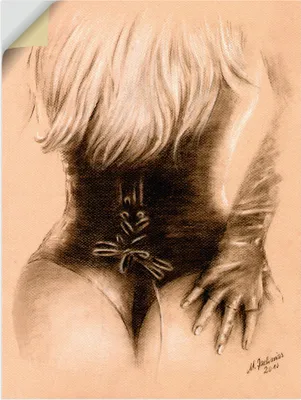 Produktbild von ARTland Wandbild, selbstklebend Frau in sexy Dessous Größe: 30x40 cm