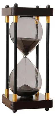Produktbild von Sanduhr 60 Minuten, Holz, schwarz, für Wohnzimmer