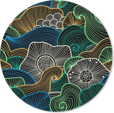 Produktbild von MuchoWow® Mauspad Mousepad Muster - Blumen - Glühen 20x20 cm - Mousepads - Maus Mat - Pad - Mausunterlage - Schreibtischmatte