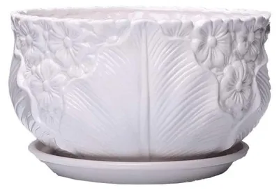 Zdjęcie produktu dla Duża ceramiczna doniczka z podstawką