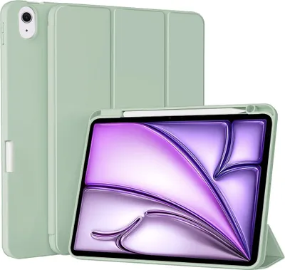 Produktbild von Techsuit Flex Trifold Tablet-Hlle mit Pencil-Halter fr Apple iPad Air 6 11 2024 - Matcha Grn