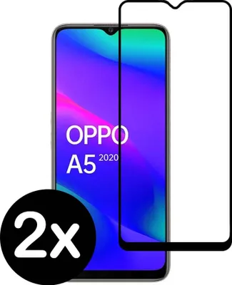 Produktbild von Smartphonica Full cover Glas Displayschutzfolie für Oppo A5 2020 aus gehärtetem Glas mit abgerundeten Ecken - 2 Stück