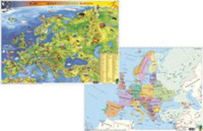 Immagine prodotto di Mappa europea per bambini fisica / politica