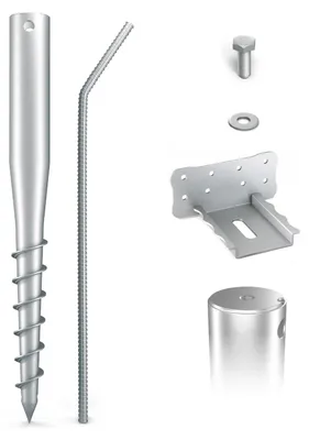Obrázek produktu pro Zemní kotva - Šroubovací základ - Ø 60 x 2 cm - M12 - Sada 6 kusů